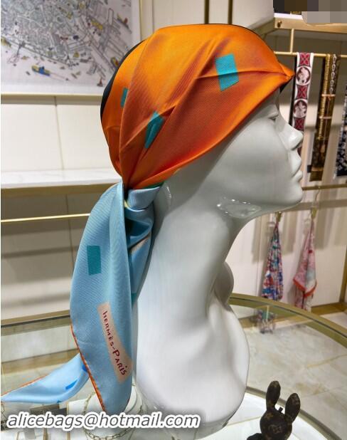 New Style Hermes Just Married Silk Sqaure Scarf 90x90cm 0130 Light Blue 2024