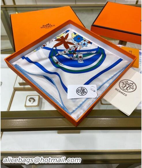 Buy Discount Hermes La Danse du Printemps Silk Sqaure Scarf 90x90cm 0304 Blue 2024