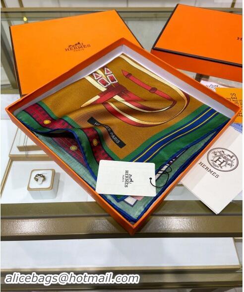 Well Crafted Hermes Lettres Equestre Sqaure Scarf 90x90cm 3163 Gold 2024