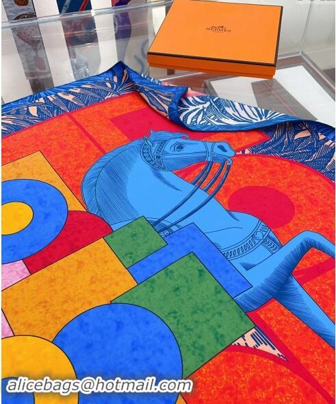 Buy Cheapest Hermes Cavalier en Formes Sqaure Scarf 90x90cm 3164 Blue 2024