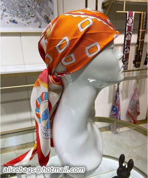 Shop Promotional Hermes Cheval Mascotte Sqaure Scarf 90x90cm 3164 White 2024