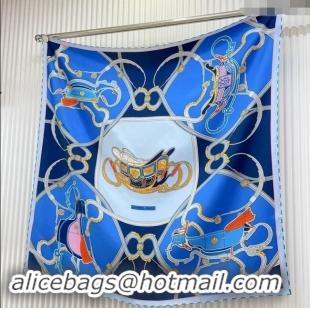 Top Design Hermes Springs Remix Sqaure Scarf 90x90cm 3165 Blue 2024