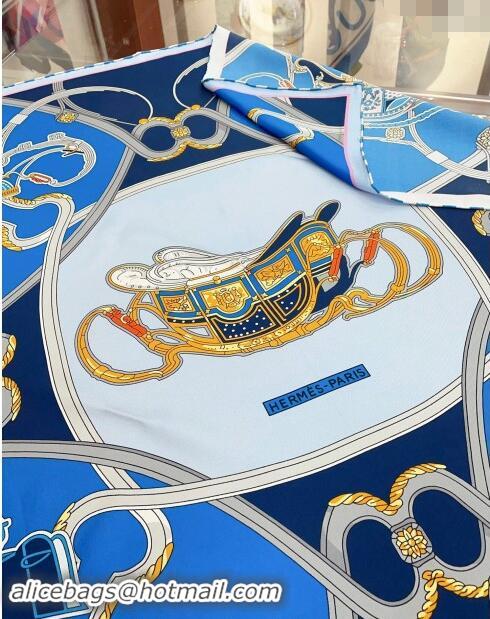 Top Design Hermes Springs Remix Sqaure Scarf 90x90cm 3165 Blue 2024