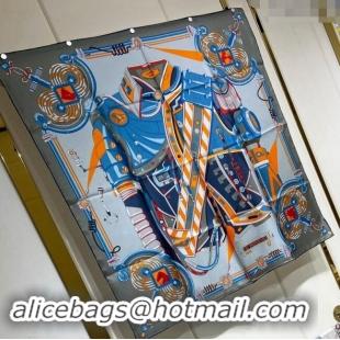 Traditional Specials Hermes Neo Brandebourgs Sqaure Scarf 90x90cm 3166 Grey 2024