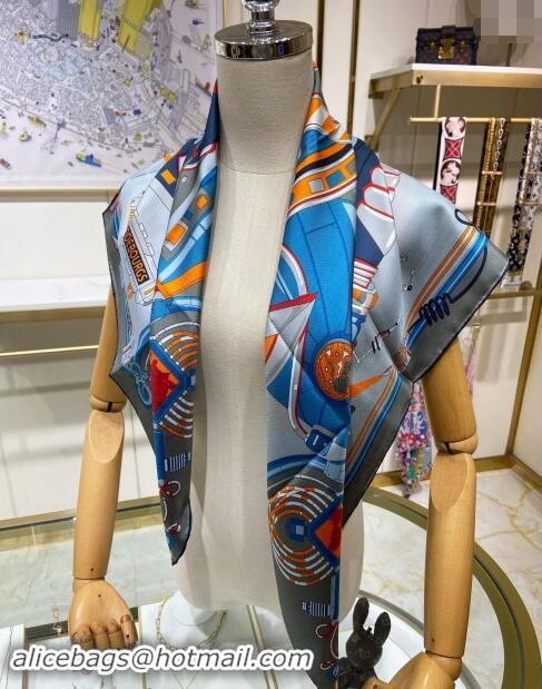 Traditional Specials Hermes Neo Brandebourgs Sqaure Scarf 90x90cm 3166 Grey 2024