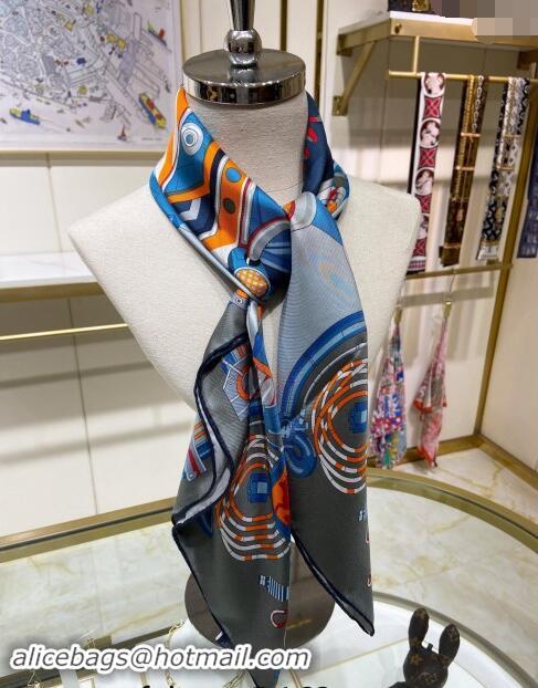 Traditional Specials Hermes Neo Brandebourgs Sqaure Scarf 90x90cm 3166 Grey 2024