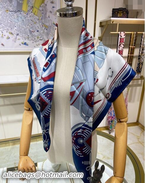 Low Cost Hermes Neo Brandebourgs Sqaure Scarf 90x90cm 3165 White 2024