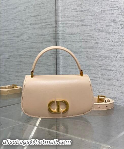 Big Discount Dior Small 30 Montaigne Avenue Top Handle Bag in Ribbed Calfskin 6530 Light Beige 2024