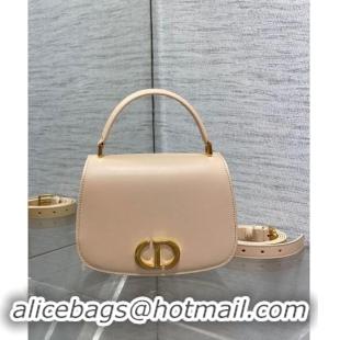 Pretty Style Dior Medium 30 Montaigne Avenue Top Handle Bag in Ribbed Calfskin 6531 Light Beige 2024