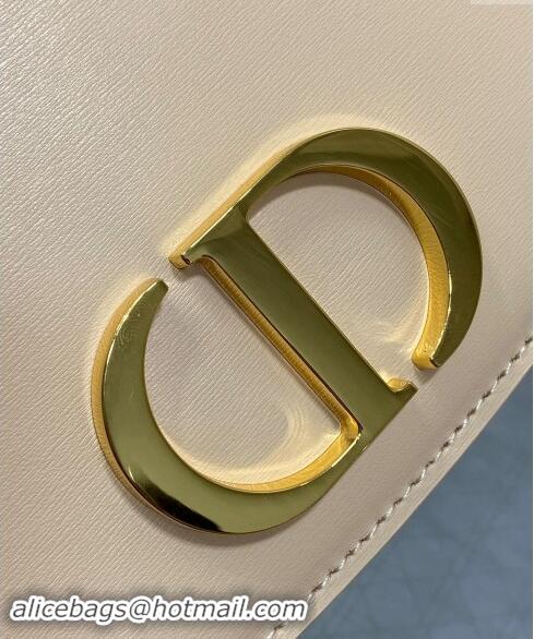 Pretty Style Dior Medium 30 Montaigne Avenue Top Handle Bag in Ribbed Calfskin 6531 Light Beige 2024