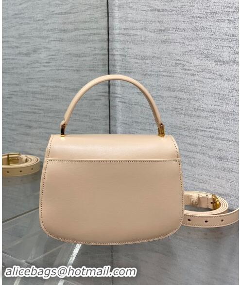 Pretty Style Dior Medium 30 Montaigne Avenue Top Handle Bag in Ribbed Calfskin 6531 Light Beige 2024