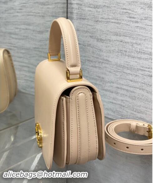 Pretty Style Dior Medium 30 Montaigne Avenue Top Handle Bag in Ribbed Calfskin 6531 Light Beige 2024