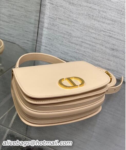 Pretty Style Dior Medium 30 Montaigne Avenue Top Handle Bag in Ribbed Calfskin 6531 Light Beige 2024