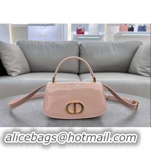 New Fashion Dior Small 30 Montaigne Avenue Top Handle Bag in Patent Calfskin 6530 Light Pink 2024