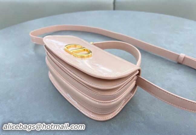 New Fashion Dior Small 30 Montaigne Avenue Top Handle Bag in Patent Calfskin 6530 Light Pink 2024