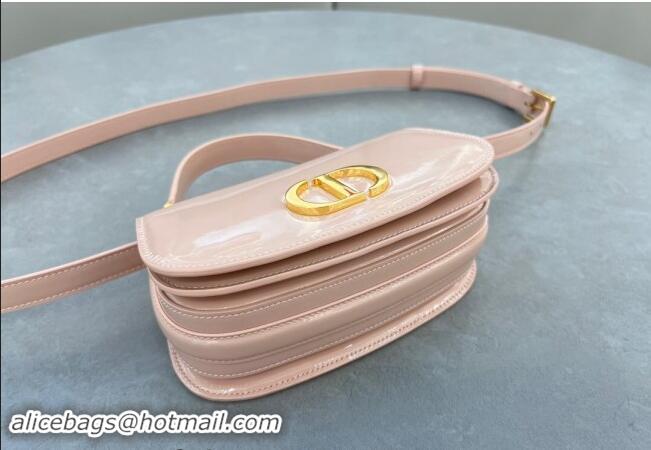 New Fashion Dior Small 30 Montaigne Avenue Top Handle Bag in Patent Calfskin 6530 Light Pink 2024