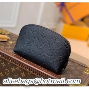 Top Grade Louis Vuitton Cosmetic Pouch in Monogram Leather M47515 Black