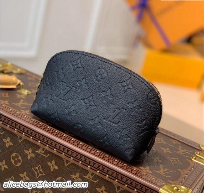 Top Grade Louis Vuitton Cosmetic Pouch in Monogram Leather M47515 Black