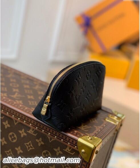 Top Grade Louis Vuitton Cosmetic Pouch in Monogram Leather M47515 Black