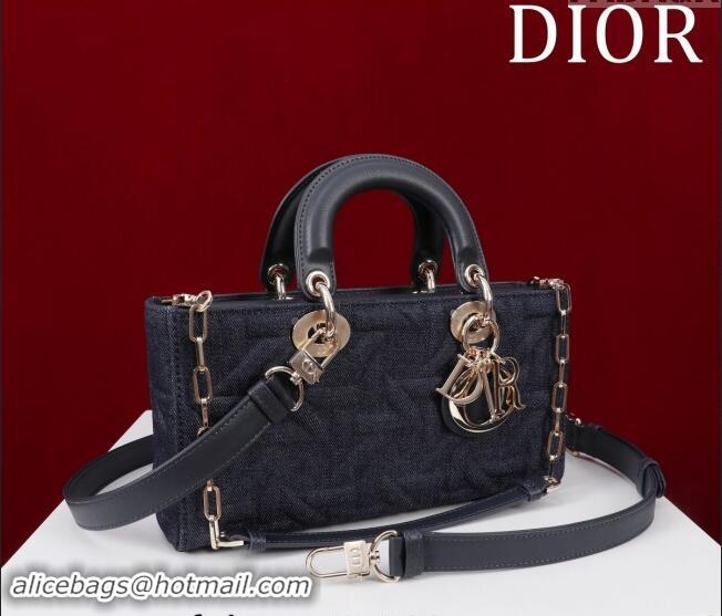 Trendy Design Dior Small Lady Dior Bag in Graphic Cannage M0541 Denim Blue 2024