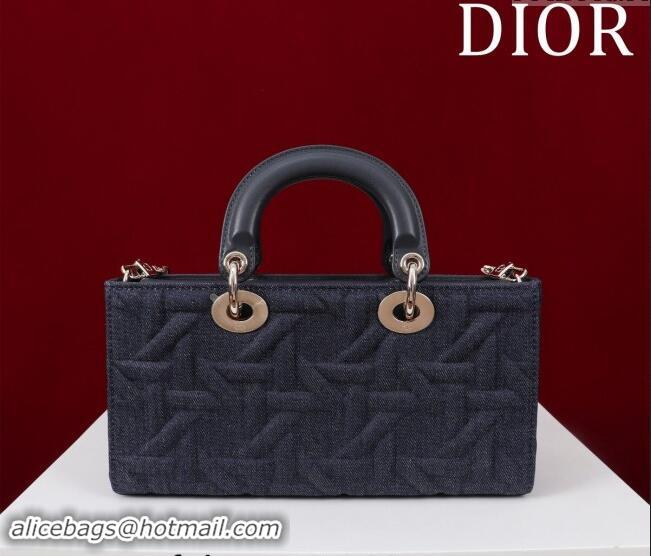 Trendy Design Dior Small Lady Dior Bag in Graphic Cannage M0541 Denim Blue 2024