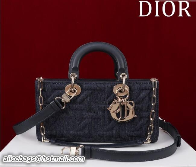 Trendy Design Dior Small Lady Dior Bag in Graphic Cannage M0541 Denim Blue 2024