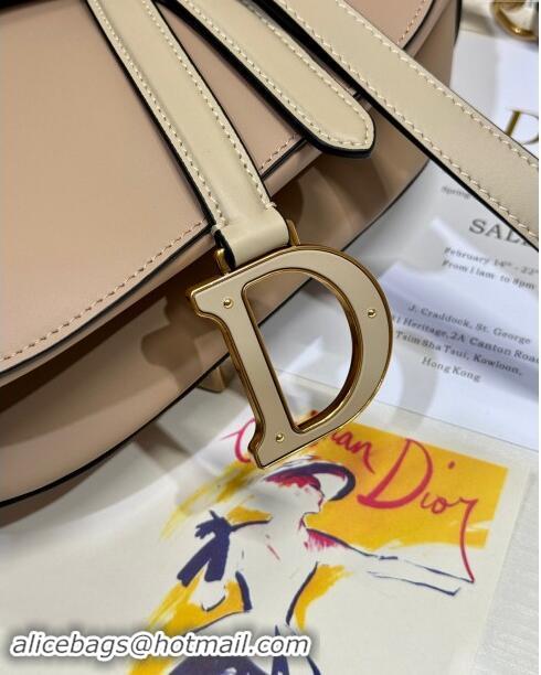 Market Sells Dior Medium Saddle Bag with Strap in Grained Calfskin 1040 Biscuit Beige/Beige 2024