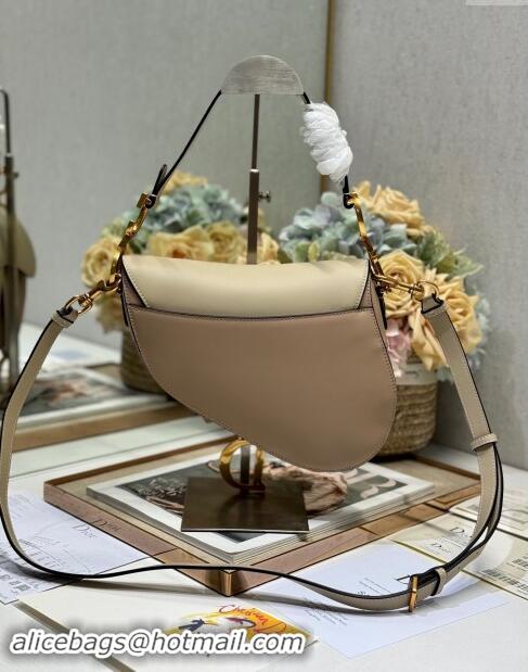 Market Sells Dior Medium Saddle Bag with Strap in Grained Calfskin 1040 Biscuit Beige/Beige 2024