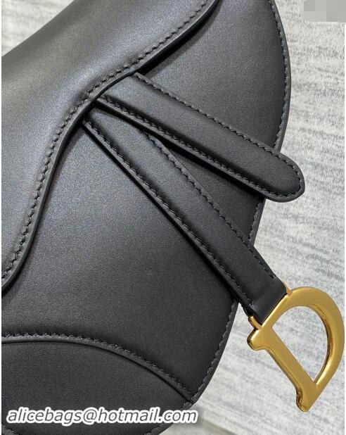 Market Sells Dior Mini Saddle Bag with Strap in Smooth Calfskin 1041 Black 2024