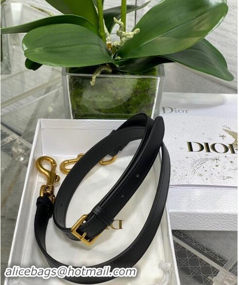 Market Sells Dior Mini Saddle Bag with Strap in Smooth Calfskin 1041 Black 2024