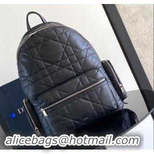 Buy Discount Dior Mens Backpack Bag in Macrocannage Calfskin 110101 Black 2024