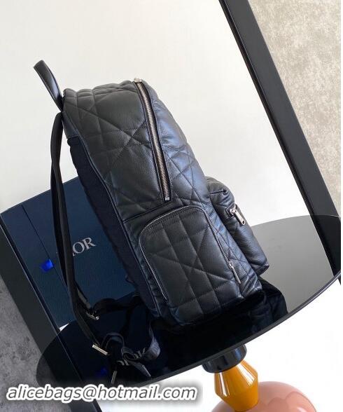 Buy Discount Dior Mens Backpack Bag in Macrocannage Calfskin 110101 Black 2024