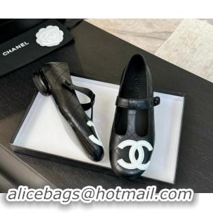 Good Quality Chanel Calfskin Mary Janes Loafers Black 1015107