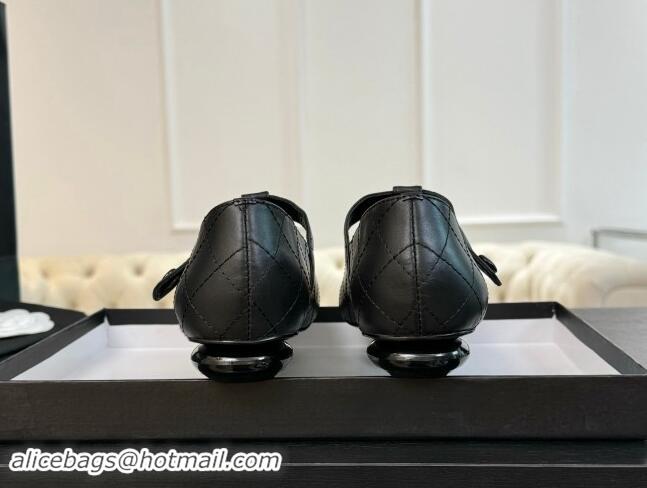 Good Quality Chanel Calfskin Mary Janes Loafers Black 1015107