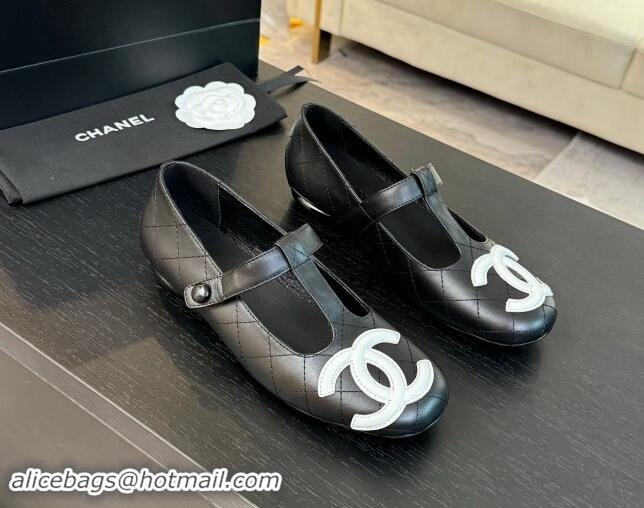 Good Quality Chanel Calfskin Mary Janes Loafers Black 1015107