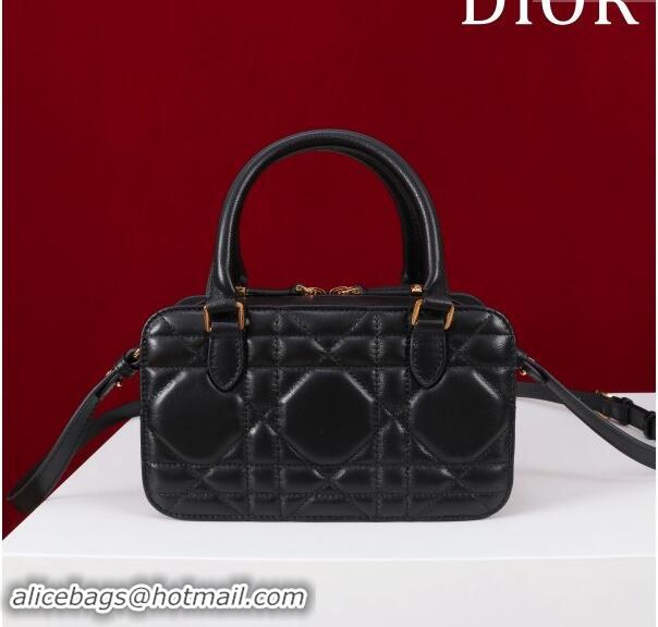 Buy Cheap Dior 30 Montaigne Doctor Top Handle Bag in Macrocannage Calfskin 3302 Black 2024