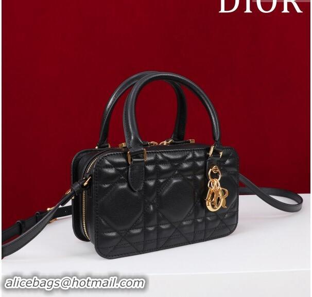 Buy Cheap Dior 30 Montaigne Doctor Top Handle Bag in Macrocannage Calfskin 3302 Black 2024