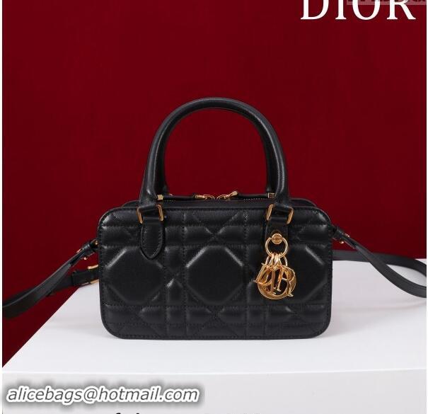 Buy Cheap Dior 30 Montaigne Doctor Top Handle Bag in Macrocannage Calfskin 3302 Black 2024