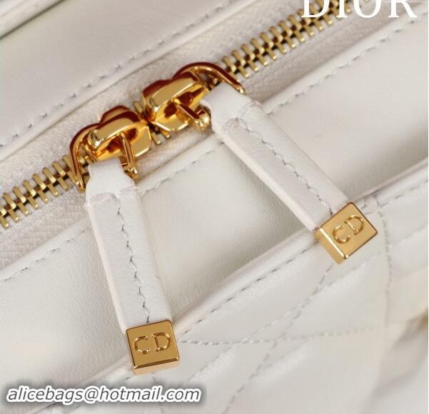 Top Quality Dior 30 Montaigne Doctor Top Handle Bag in Macrocannage Calfskin 3302 White 2024