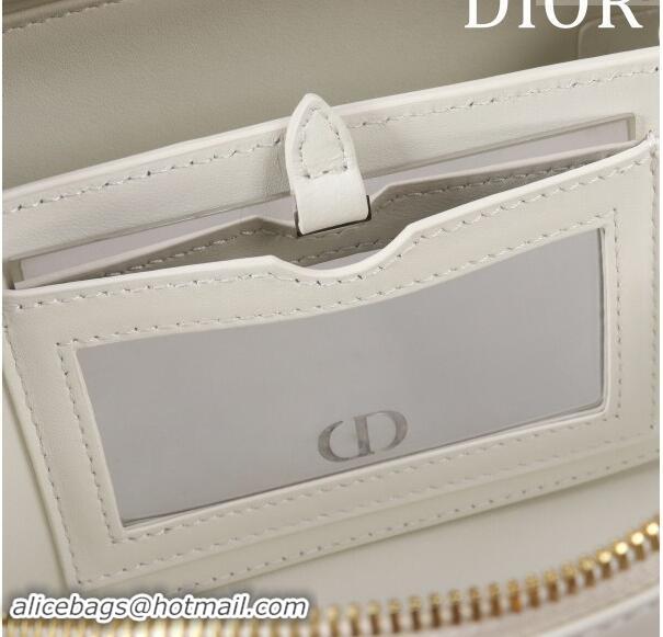 Top Quality Dior 30 Montaigne Doctor Top Handle Bag in Macrocannage Calfskin 3302 White 2024