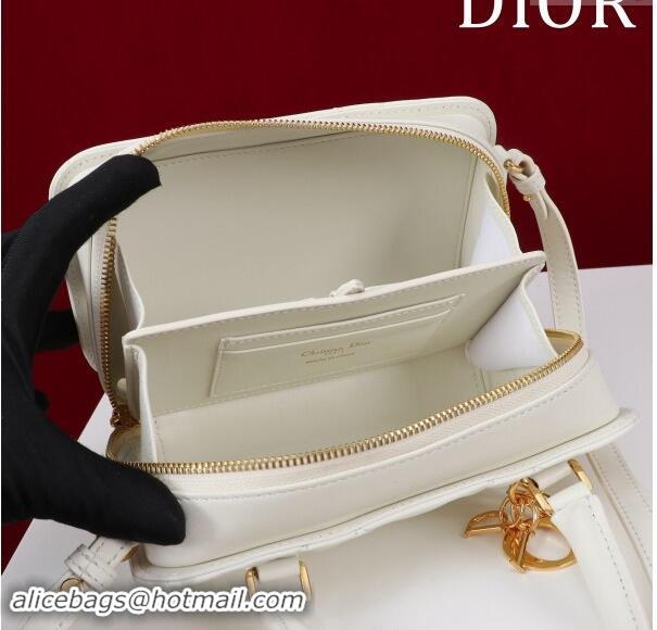 Top Quality Dior 30 Montaigne Doctor Top Handle Bag in Macrocannage Calfskin 3302 White 2024