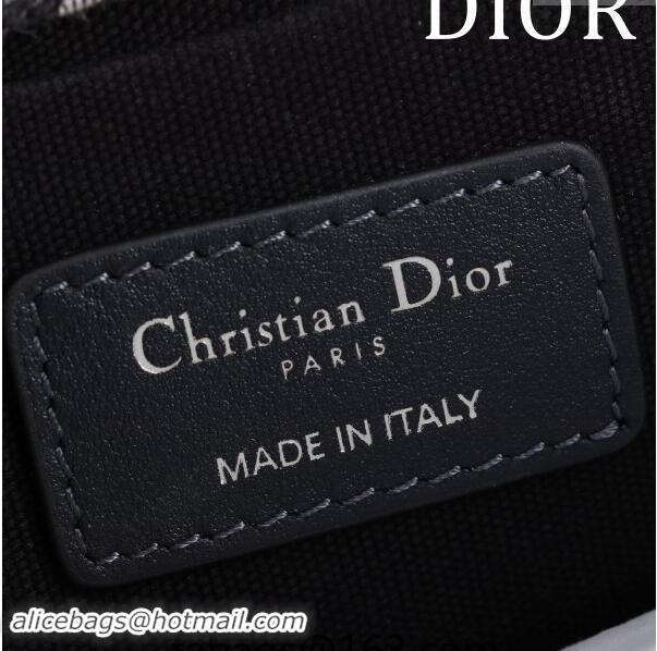 Best Price Dior 30 Montaigne East-West Bag with Chain in Blue Dior Oblique Jacquard and Smooth Calfskin D1084 Black/Silv