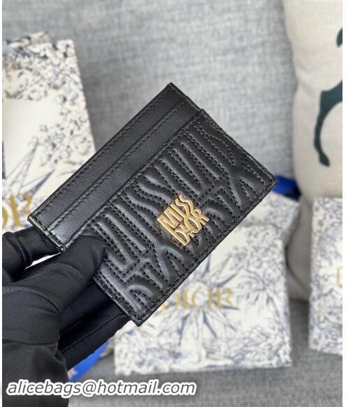 Best Price Dior Miss Dior Freesia Card Holder Wallet in Lambskin with Quilted Miss Dior Allover Motif D1085 Black 2024