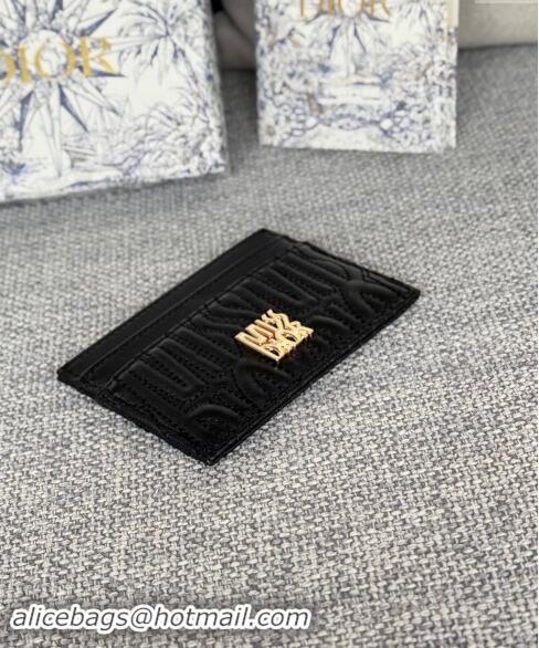 Best Price Dior Miss Dior Freesia Card Holder Wallet in Lambskin with Quilted Miss Dior Allover Motif D1085 Black 2024