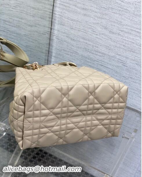 Super Quality Dior Medium Toujours Tote bag in Macrocannage Calfskin CD1099 Blush Beige 2024