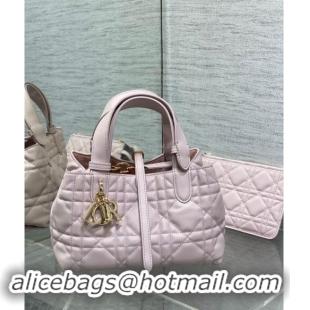 Most Popular Dior Small Toujours Tote bag in Macrocannage Calfskin CD1100 Sweet Pink 2024