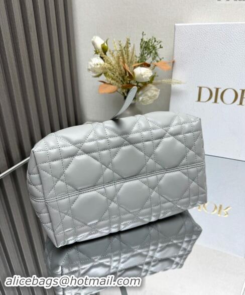 Well Crafted Dior Small Toujours Tote bag in Macrocannage Calfskin CD1100 Cloud Grey 2024