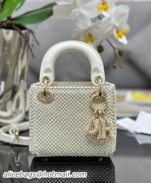 Well Crafted Dior Micro Lady Dior Bag with Pearls Allover S0856 2024