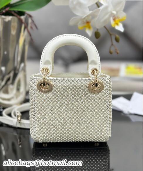 Well Crafted Dior Micro Lady Dior Bag with Pearls Allover S0856 2024