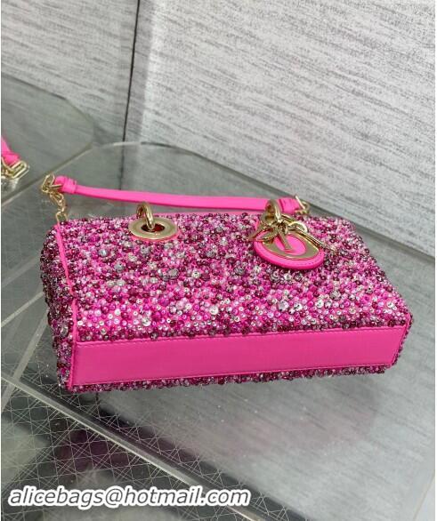 Famous Brand Dior Lady D-Joy Small Bag in Bead Embroidery 1101 Pink 2024